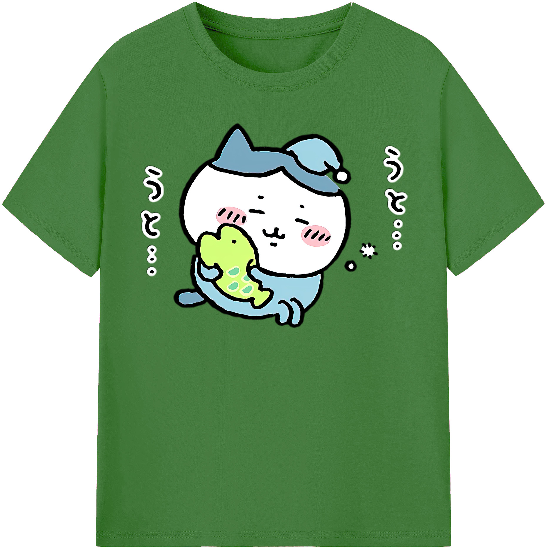 （画像用） ちいかわ ハチワレ Chii-kawa hachiware レディースカジュアルプリントTシャツ（綿100％）